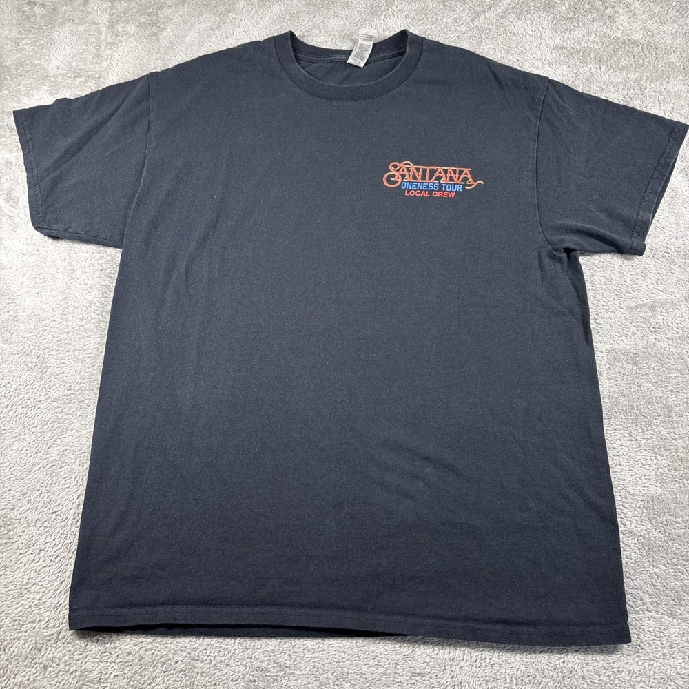 SANTANA ONENESS Tour T-Shirt LOCAL CREW STAFF BAND CONCERT 2012 SIZE L